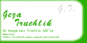 geza truchlik business card
